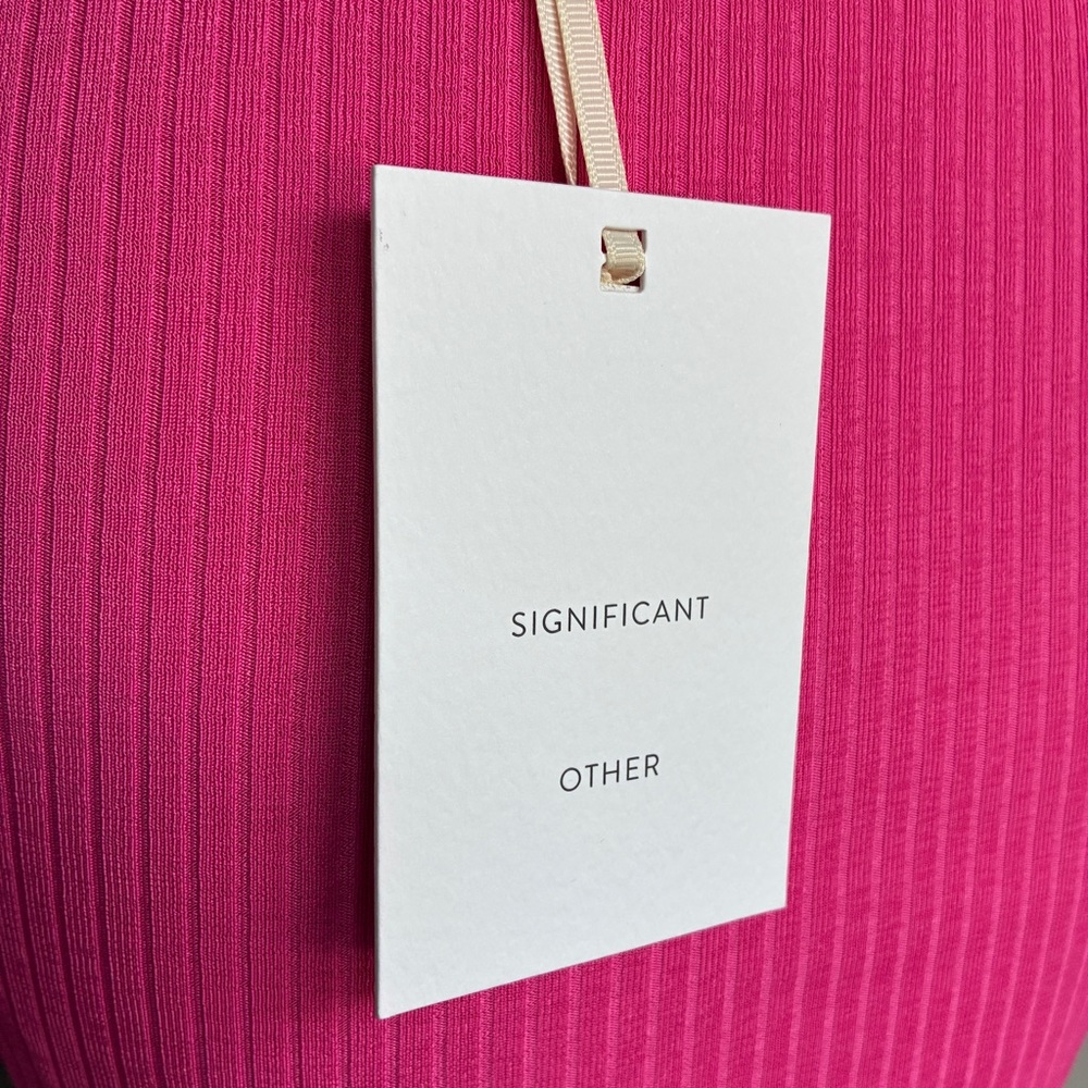 Significant Other Pink Cutout Maxi Dress | Ribbed Tie Waist | Chic Summer - Picture 9 of 10